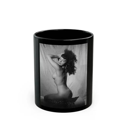 Bettie Page #793 (Vintage Female Icon) Black Coffee Mug 11oz - Go Mug Yourself