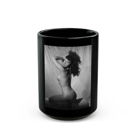 Bettie Page #793 (Vintage Female Icon) Black Coffee Mug 15oz - Go Mug Yourself