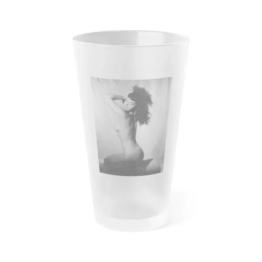 Bettie Page #793 (Vintage Female Icon) Frosted Pint Glass 16oz 16oz Frosted - Go Mug Yourself