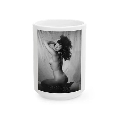 Bettie Page #793 (Vintage Female Icon) White Coffee Mug 15oz - Go Mug Yourself
