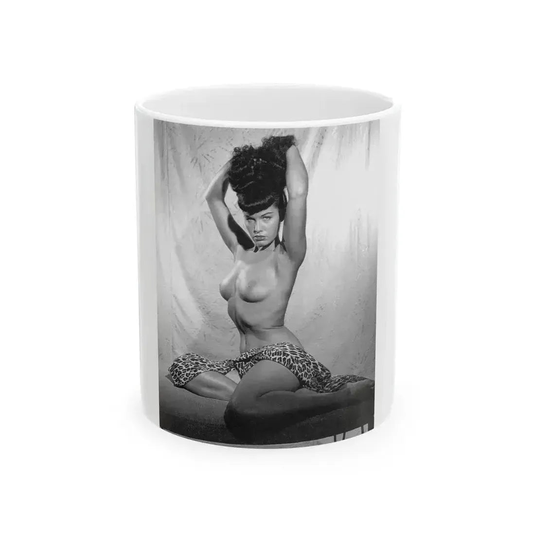 Bettie Page #794 (Vintage Female Icon) White Coffee Mug 11oz - Go Mug Yourself
