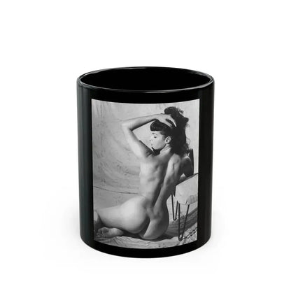 Bettie Page #797 (Vintage Female Icon) Black Coffee Mug 11oz - Go Mug Yourself