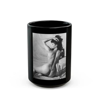Bettie Page #797 (Vintage Female Icon) Black Coffee Mug 15oz - Go Mug Yourself