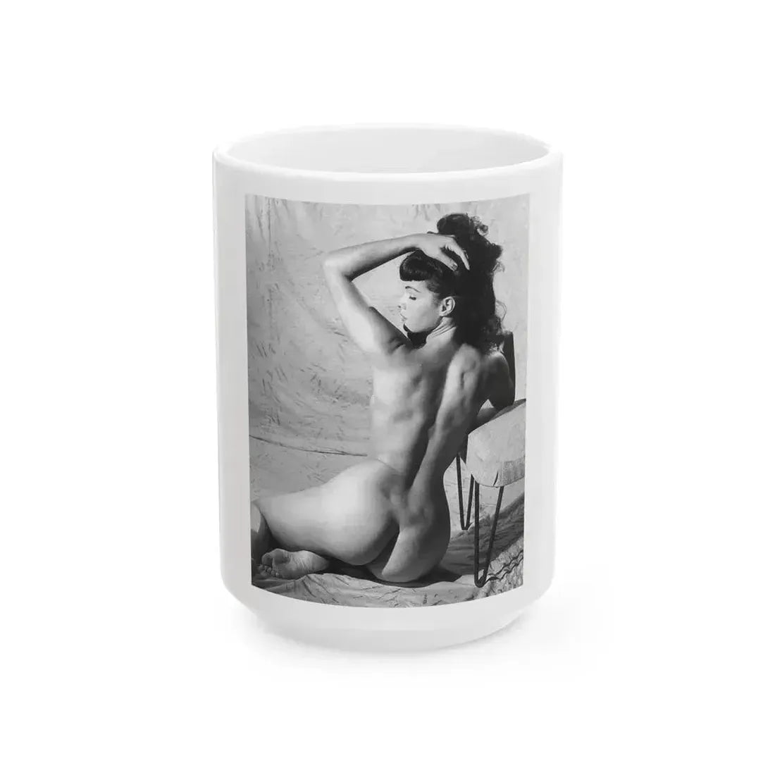 Bettie Page #797 (Vintage Female Icon) White Coffee Mug 15oz - Go Mug Yourself