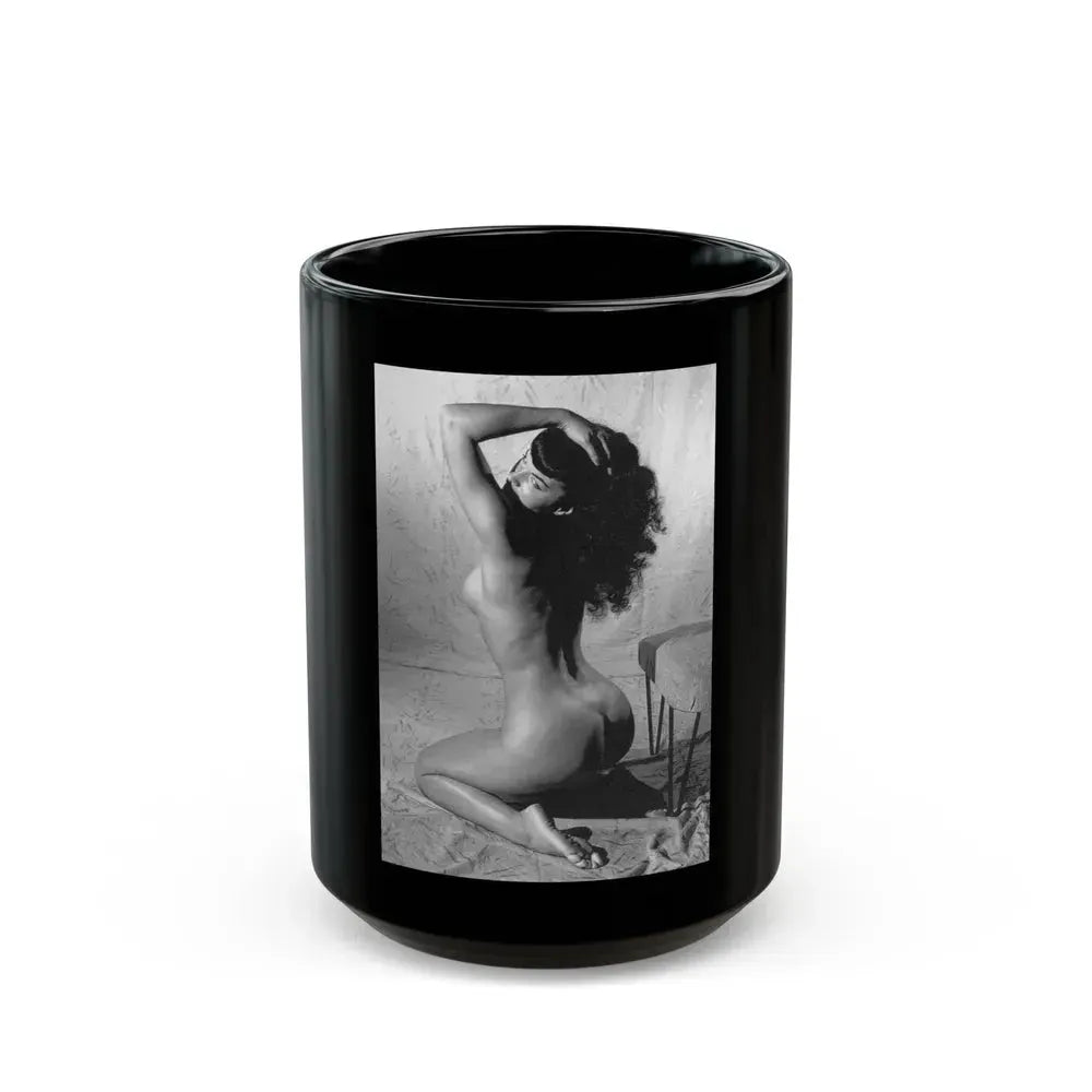 Bettie Page #798 (Vintage Female Icon) Black Coffee Mug 15oz - Go Mug Yourself