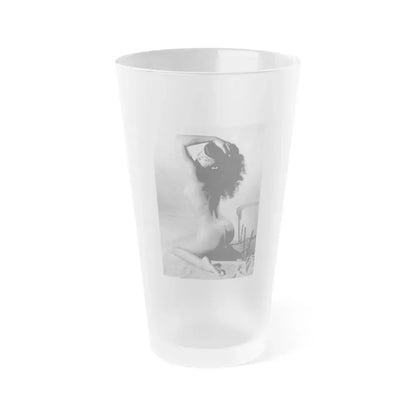 Bettie Page #798 (Vintage Female Icon) Frosted Pint Glass 16oz 16oz Frosted - Go Mug Yourself