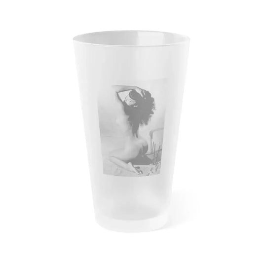 Bettie Page #798 (Vintage Female Icon) Frosted Pint Glass 16oz 16oz Frosted - Go Mug Yourself