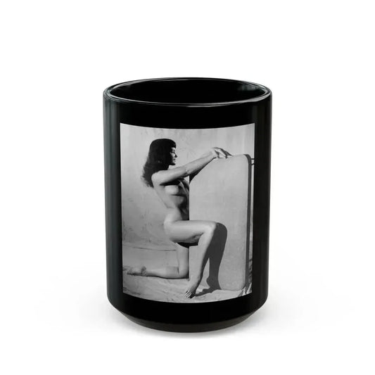 Bettie Page #799 (Vintage Female Icon) Black Coffee Mug 15oz - Go Mug Yourself