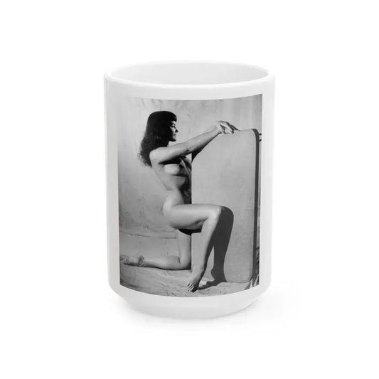 Bettie Page #799 (Vintage Female Icon) White Coffee Mug 15oz - Go Mug Yourself