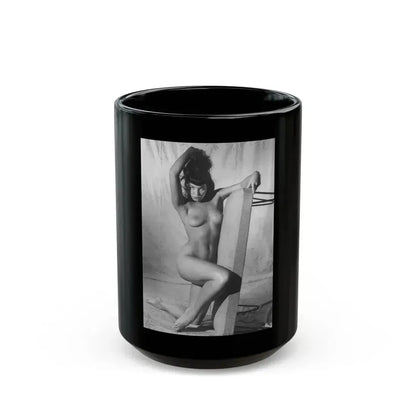 Bettie Page #800 (Vintage Female Icon) Black Coffee Mug 15oz - Go Mug Yourself