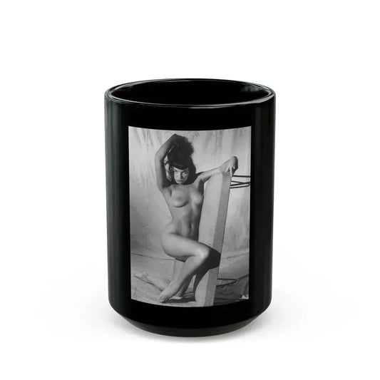 Bettie Page #800 (Vintage Female Icon) Black Coffee Mug 15oz - Go Mug Yourself