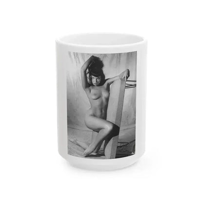 Bettie Page #800 (Vintage Female Icon) White Coffee Mug 15oz - Go Mug Yourself