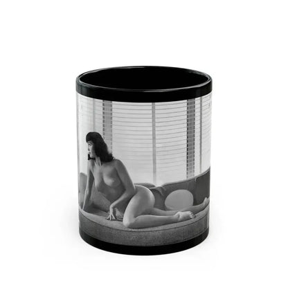 Bettie Page #802 (Vintage Female Icon) Black Coffee Mug 11oz - Go Mug Yourself