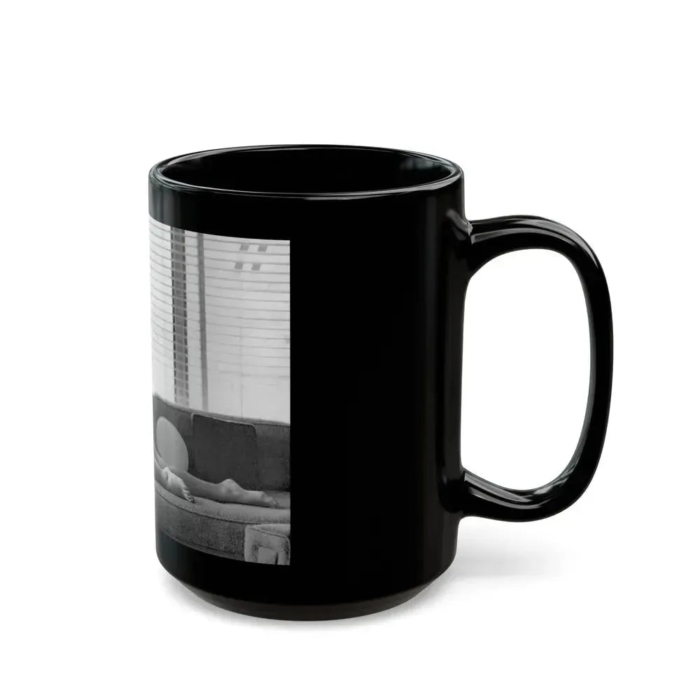 Bettie Page #802 (Vintage Female Icon) Black Coffee Mug - Go Mug Yourself