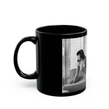 Bettie Page #802 (Vintage Female Icon) Black Coffee Mug - Go Mug Yourself