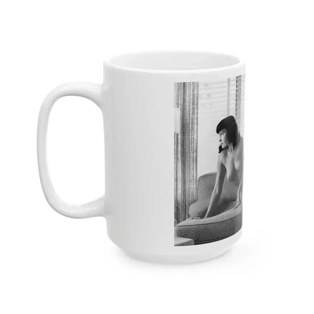 Bettie Page #802 (Vintage Female Icon) White Coffee Mug - Go Mug Yourself