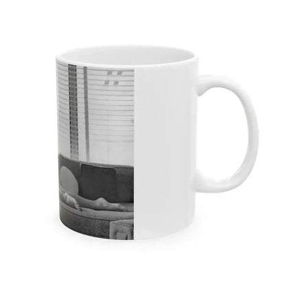 Bettie Page #802 (Vintage Female Icon) White Coffee Mug - Go Mug Yourself