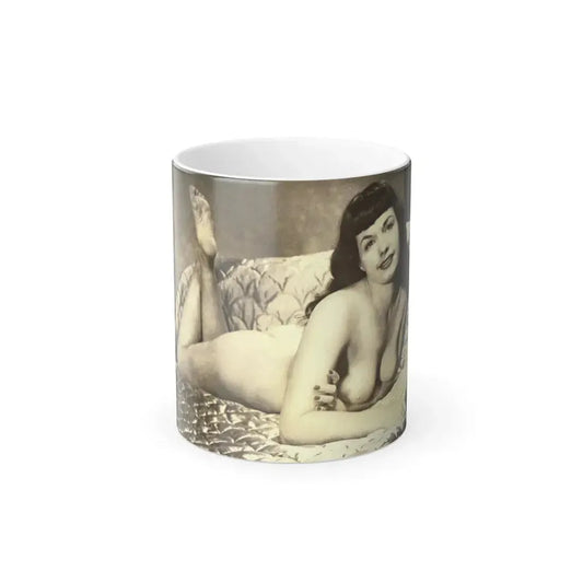 Bettie Page #810 (Vintage Female Icon) Color Changing Mug 11oz 11oz - Go Mug Yourself