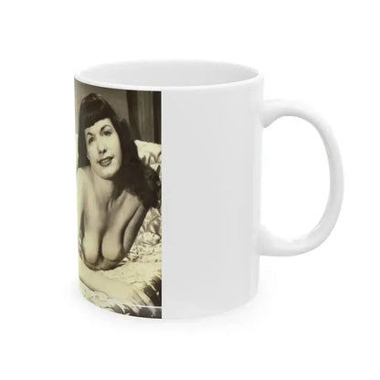 Bettie Page #810 (Vintage Female Icon) White Coffee Mug - Go Mug Yourself