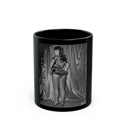 Bettie Page #814 (Vintage Female Icon) Black Coffee Mug 11oz - Go Mug Yourself