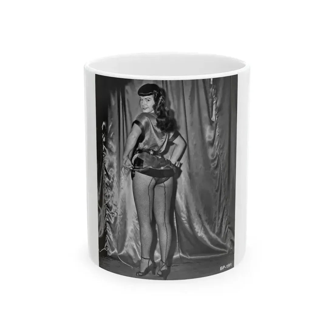 Bettie Page #814 (Vintage Female Icon) White Coffee Mug 11oz - Go Mug Yourself
