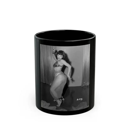 Bettie Page #816 (Vintage Female Icon) Black Coffee Mug 11oz - Go Mug Yourself