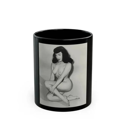 Bettie Page #819 (Vintage Female Icon) Black Coffee Mug 11oz - Go Mug Yourself