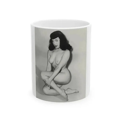 Bettie Page #819 (Vintage Female Icon) White Coffee Mug 11oz - Go Mug Yourself
