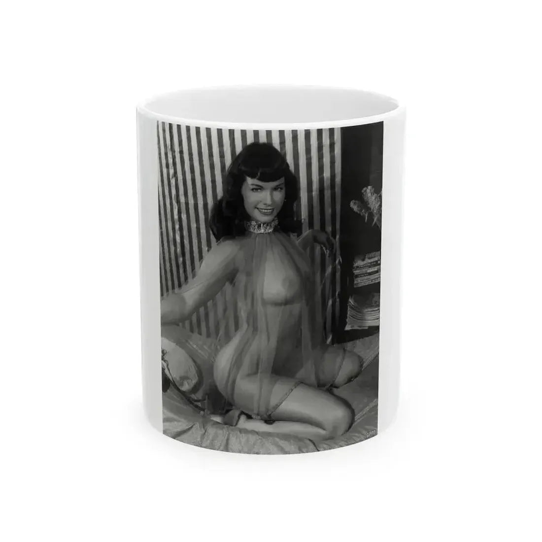 Bettie Page #821 (Vintage Female Icon) White Coffee Mug 11oz - Go Mug Yourself
