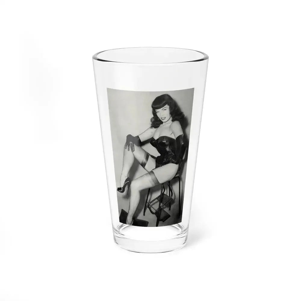 Bettie Page #822 (Vintage Female Icon) Pint Glass 16oz 16oz - Go Mug Yourself