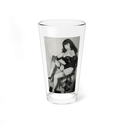 Bettie Page #822 (Vintage Female Icon) Pint Glass 16oz 16oz - Go Mug Yourself