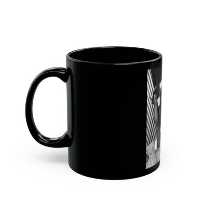 Bettie Page #826 (Vintage Female Icon) Black Coffee Mug - Go Mug Yourself