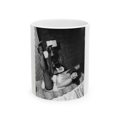 Bettie Page #826 (Vintage Female Icon) White Coffee Mug 11oz - Go Mug Yourself