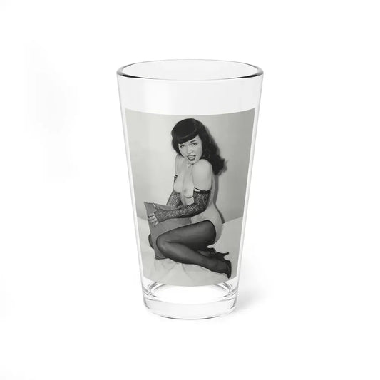 Bettie Page #828 (Vintage Female Icon) Pint Glass 16oz 16oz - Go Mug Yourself
