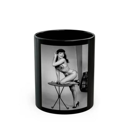Bettie Page #84 (Vintage Female Icon) Black Coffee Mug 11oz - Go Mug Yourself