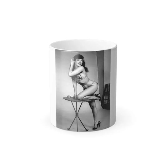 Bettie Page #84 (Vintage Female Icon) Color Changing Coffee Mug 11oz - Go Mug Yourself