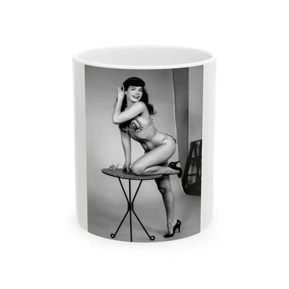 Bettie Page #84 (Vintage Female Icon) White Coffee Mug 11oz - Go Mug Yourself