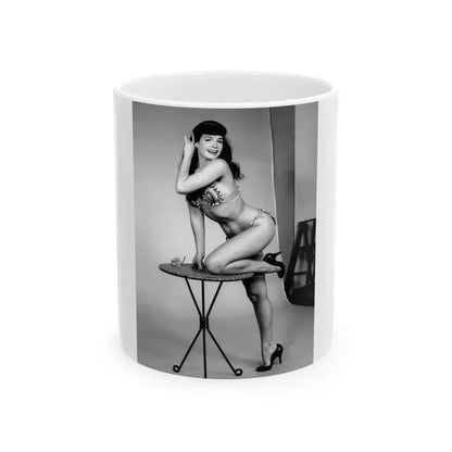 Bettie Page #84 (Vintage Female Icon) White Coffee Mug 11oz - Go Mug Yourself