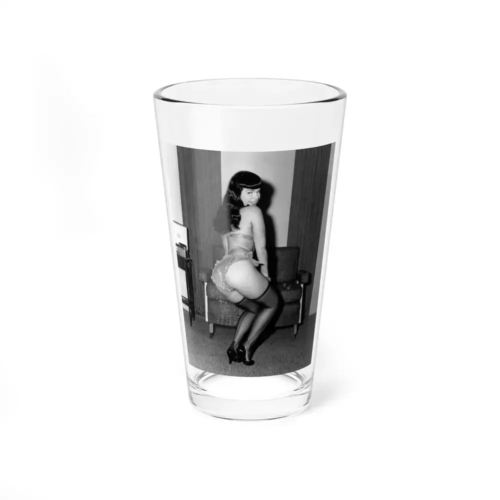 Bettie Page #840 (Vintage Female Icon) Pint Glass 16oz 16oz - Go Mug Yourself
