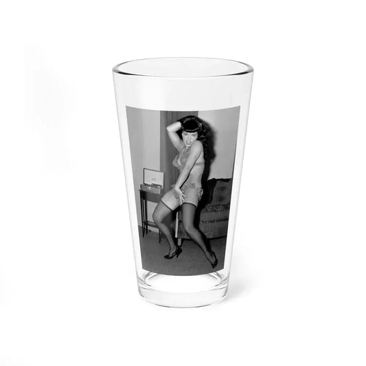 Bettie Page #841 (Vintage Female Icon) Pint Glass 16oz 16oz - Go Mug Yourself