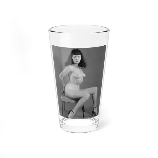Bettie Page #842 (Vintage Female Icon) Pint Glass 16oz 16oz - Go Mug Yourself