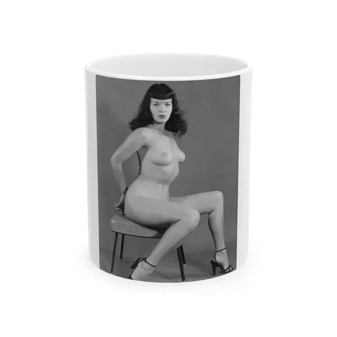 Bettie Page #842 (Vintage Female Icon) White Coffee Mug 11oz - Go Mug Yourself