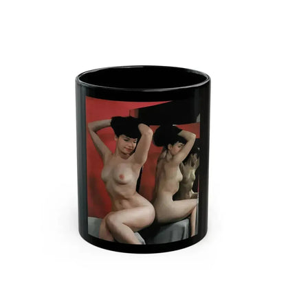 Bettie Page #85 (Vintage Female Icon) Black Coffee Mug 11oz - Go Mug Yourself