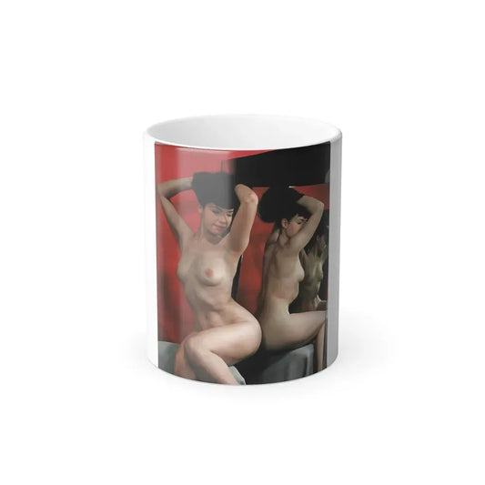 Bettie Page #85 (Vintage Female Icon) Color Changing Coffee Mug 11oz - Go Mug Yourself
