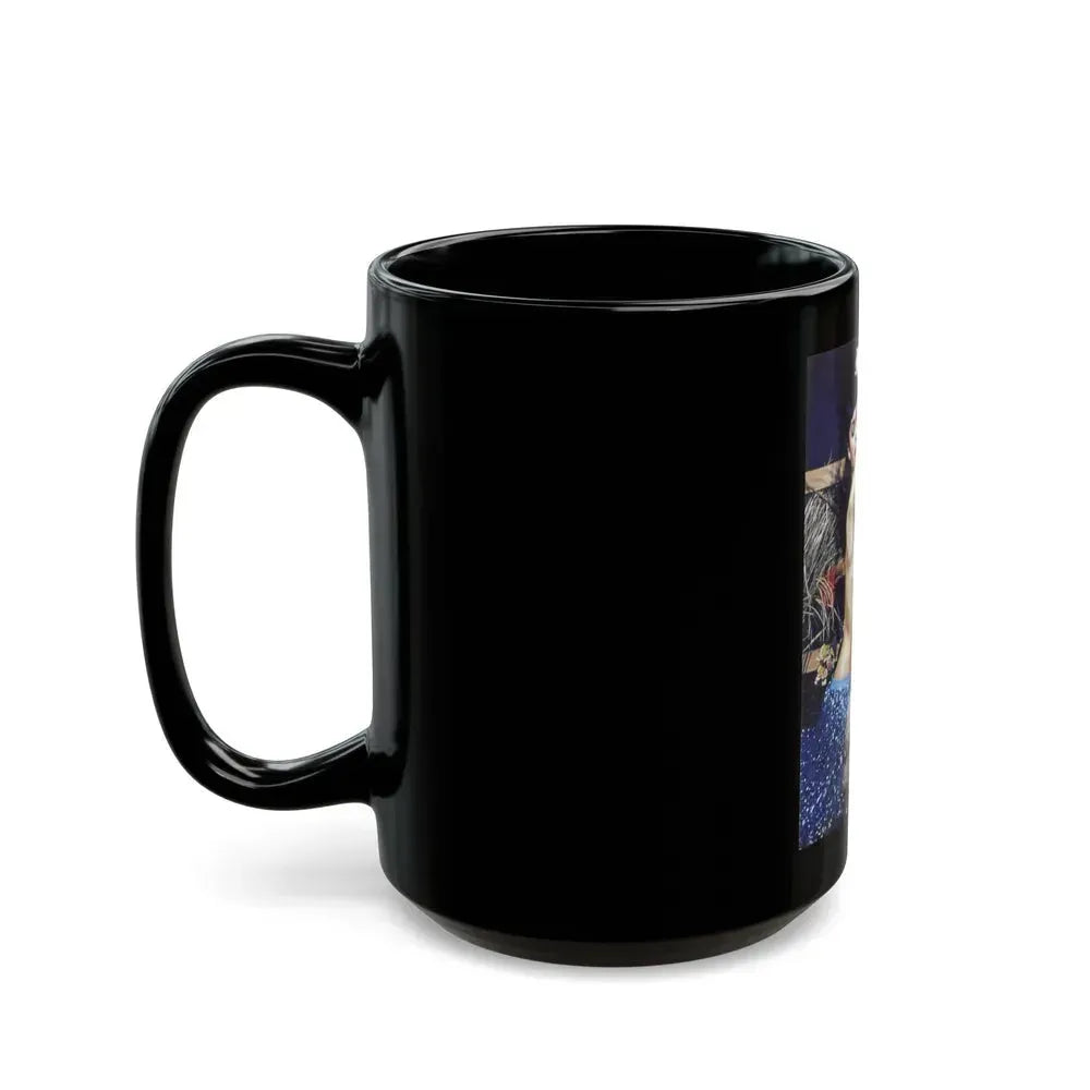 Bettie Page #859 (Vintage Female Icon) Black Coffee Mug - Go Mug Yourself