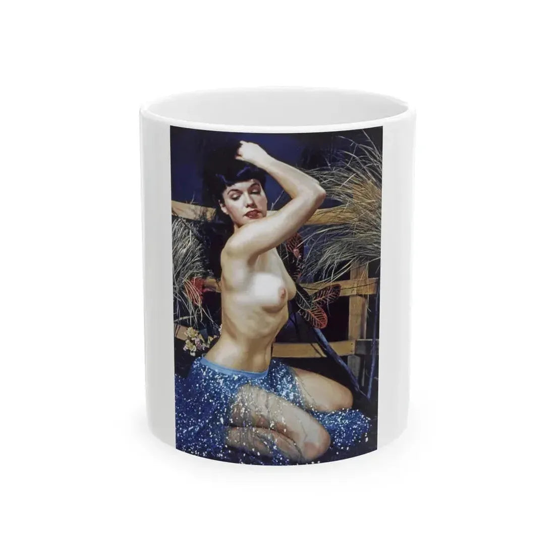 Bettie Page #859 (Vintage Female Icon) White Coffee Mug 11oz - Go Mug Yourself