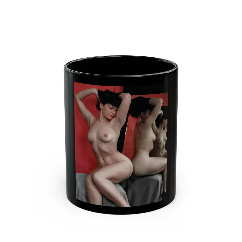 Bettie Page #86 (Vintage Female Icon) Black Coffee Mug 11oz - Go Mug Yourself