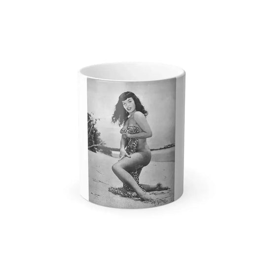 Bettie Page #861 (Vintage Female Icon) Color Changing Mug 11oz 11oz - Go Mug Yourself
