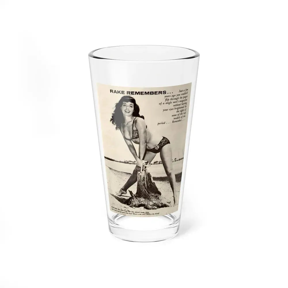 Bettie Page #864 (Vintage Female Icon) Pint Glass 16oz 16oz - Go Mug Yourself