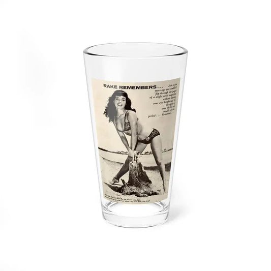 Bettie Page #864 (Vintage Female Icon) Pint Glass 16oz 16oz - Go Mug Yourself